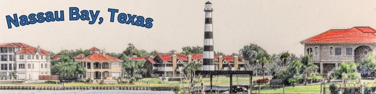 Johnson Space Center entrance sign near Nassau Bay, Texas