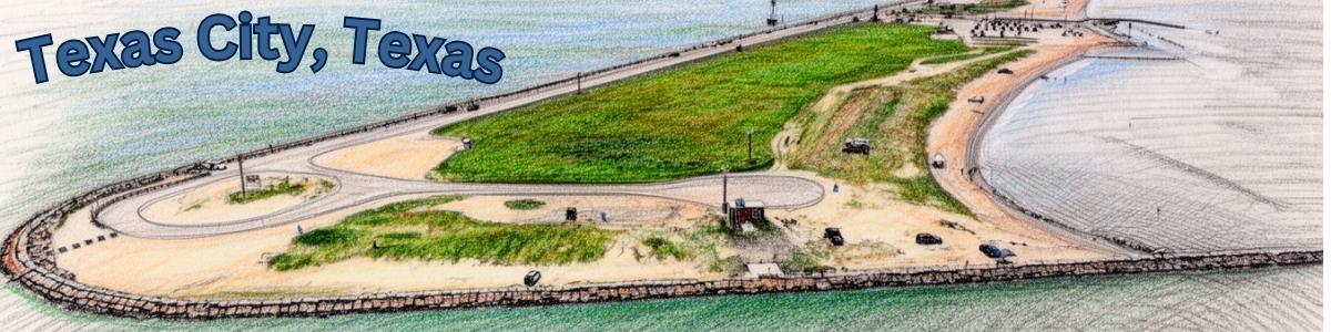 Texas City, Texas waterfront on Galveston Bay